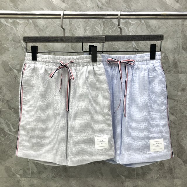 톰브라운 사이드 삼선 스트라이프 쇼츠 밴딩 반바지 2칼라