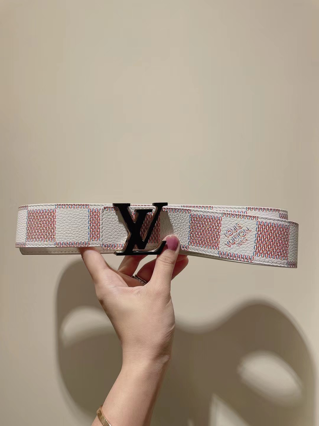 루이비통 LV 로고 남성 가죽벨트 4cm