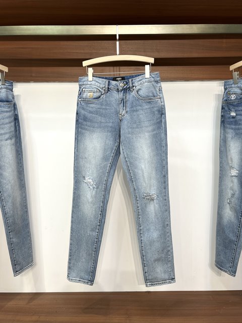 펜디 남성 데님 바지 팬츠