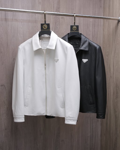 프라다 PRADA 가죽 자켓 재킷 2칼라