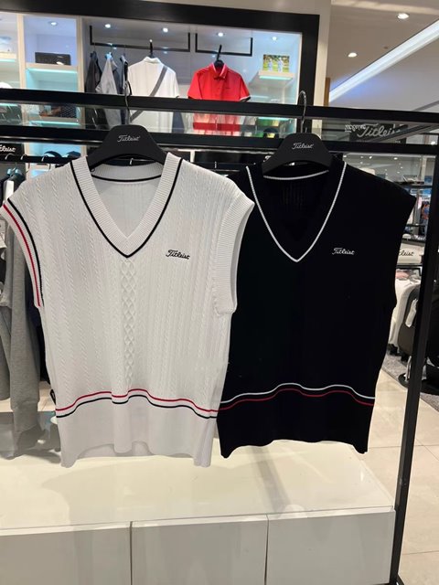 타이틀리스트 Titleist 여성 니트 조끼 2칼라