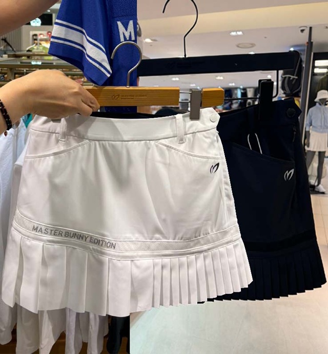 마스터버니에디션 여성 플리츠 스커트 2칼라