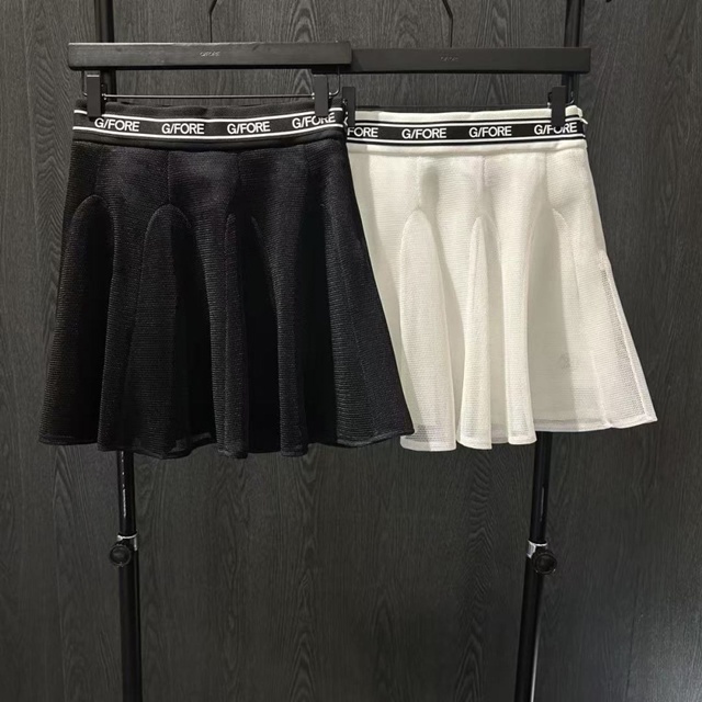 지포어 여성 플리츠 스커트 2칼라