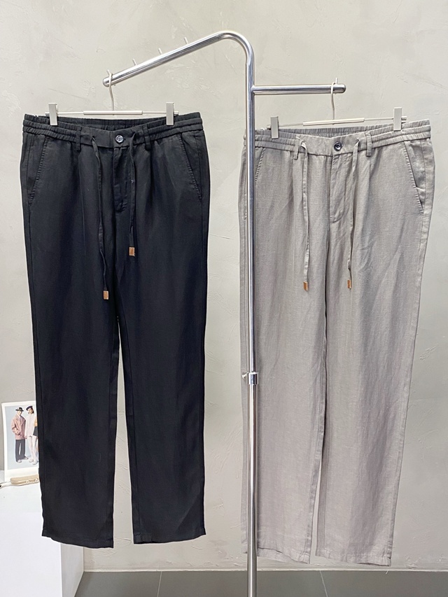 브루넬로 쿠치넬리 린넨 남성 팬츠 밴딩바지 2칼라