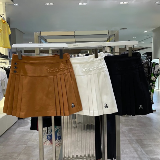 마크앤로나 여성 플리츠 스커트 3칼라