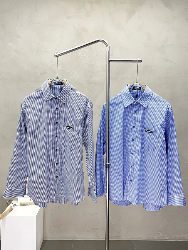 미우미우 체크 셔츠 남방 MK1920 2칼라