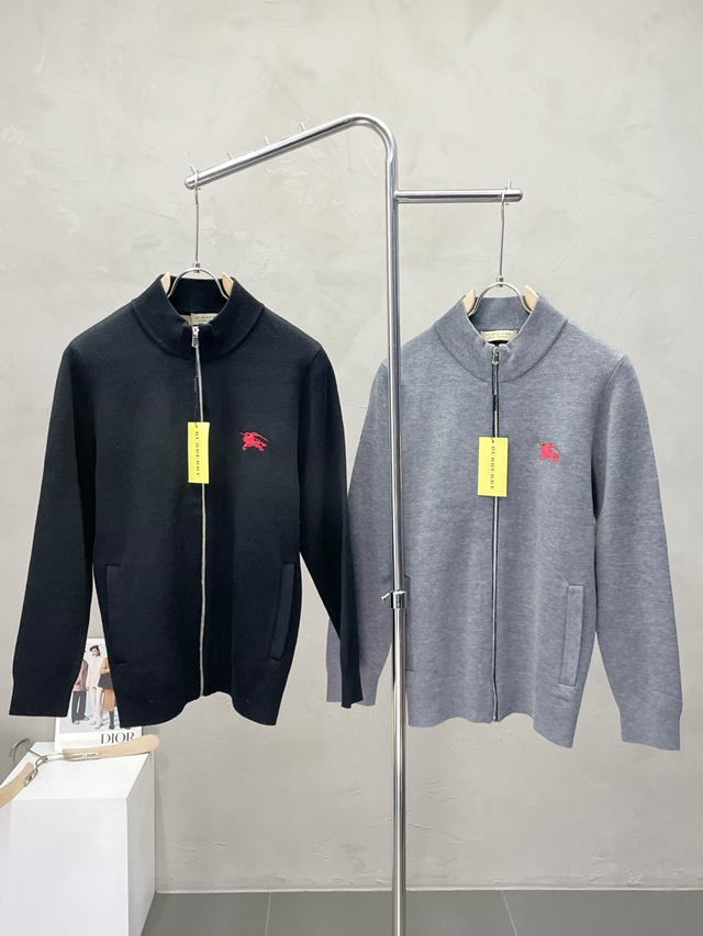 버버리 니트 집업 재킷 2칼라