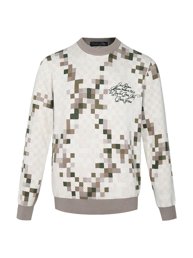 루이비통 그래픽 크루넥 니트 스웨터 1AGKFE