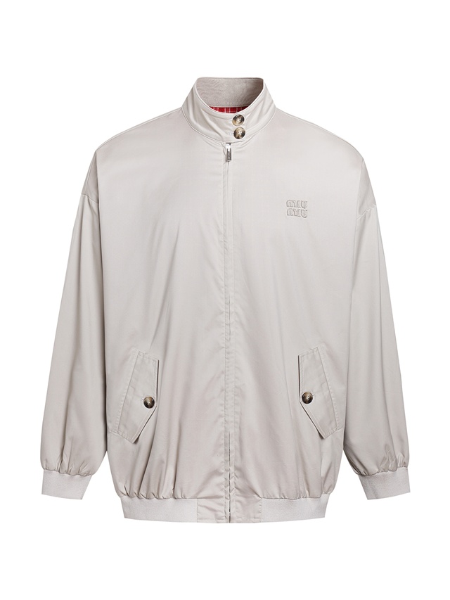 미우미우 파나마 코튼 블루종 집업 재킷 ML1267