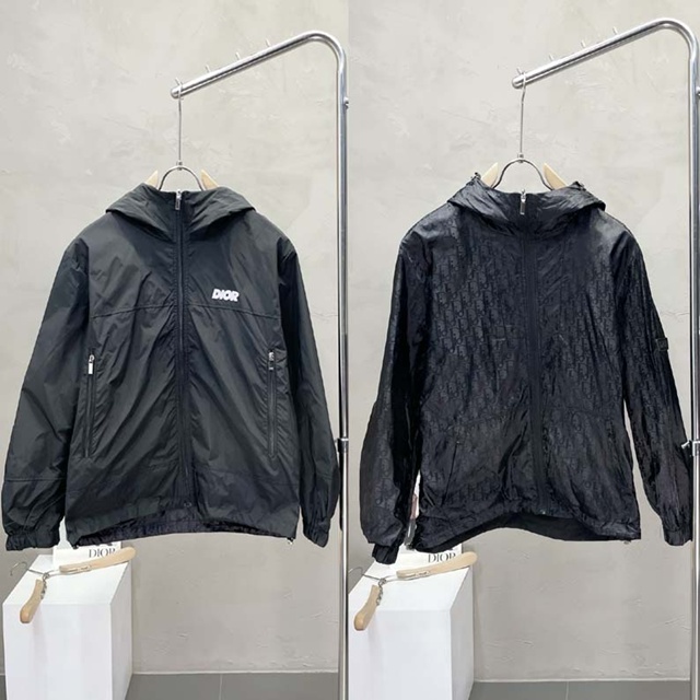 디올 리버서블 후드 집업 점퍼 재킷