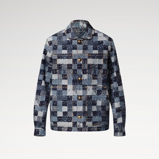 루이비통 다미에 데님 워크웨어 블루종 재킷 1AILMM