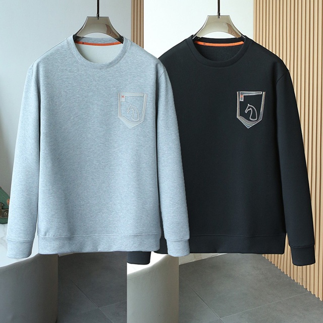 에르메스 긴팔티 라운드티 2칼라