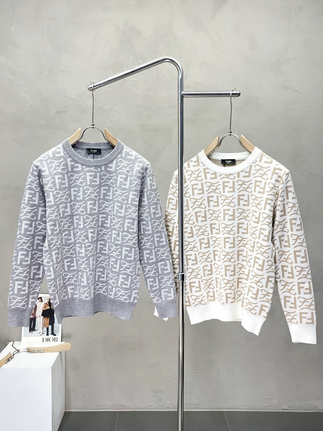 펜디 FF 크루넥 남성 니트 스웨터 2칼라