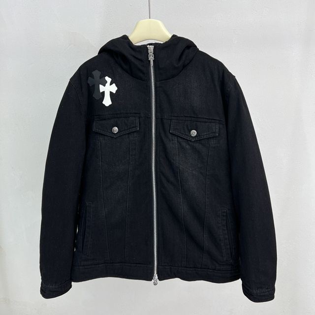 크롬하츠 데님 패딩 점퍼