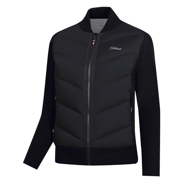 타이틀리스트 여성 니트 패치 패딩