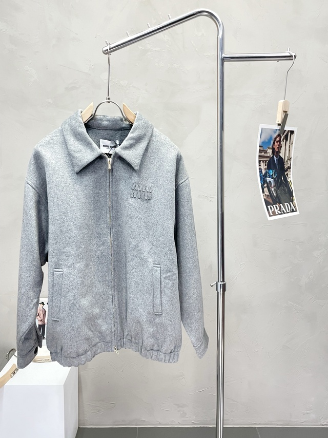 미우미우 카라 집업 자켓 재킷