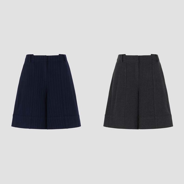 지포어 여성 미디 반바지 쇼츠 2칼라