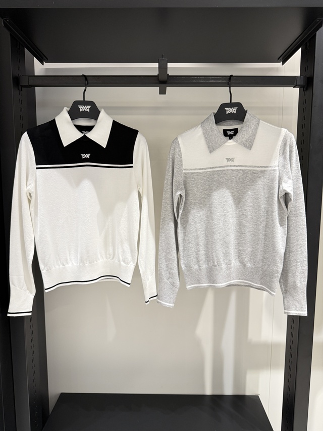 PXG 여성 긴팔 니트 스웨터 2칼라