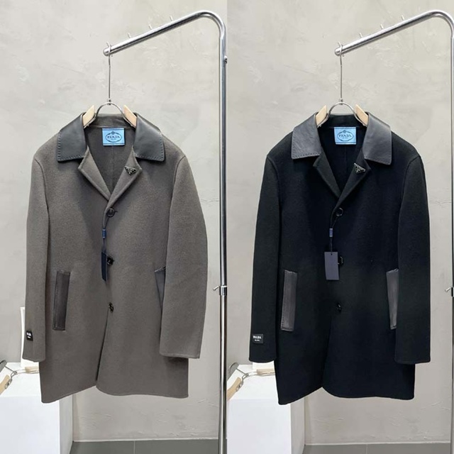 프라다 롱 코트 2칼라