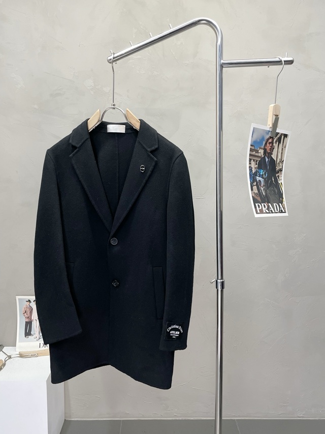 디올 모직 더블 코트