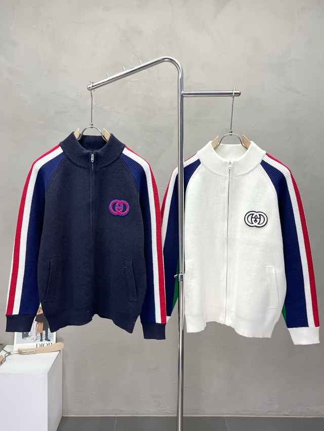 구찌 니트 집업 자켓 재킷 2칼라