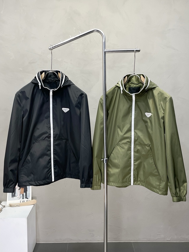 프라다 후드 재킷 집업 점퍼 2칼라