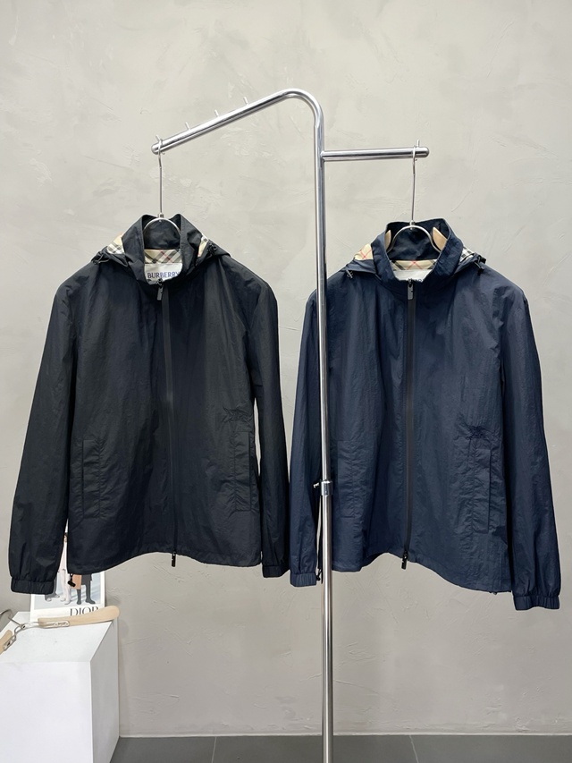 버버리 후드 재킷 집업 점퍼 2칼라