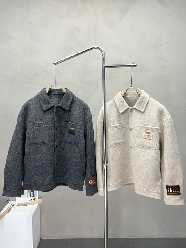 구찌 모직 코트 2칼라