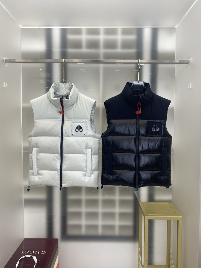 무스너클 다운 베스트 패딩 조끼 2칼라