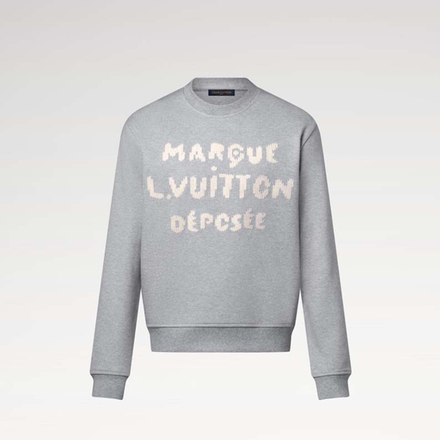 루이비통 엠브로이더드 시그니쳐 스웨트셔츠 맨투맨 라운드티 1AIKCO