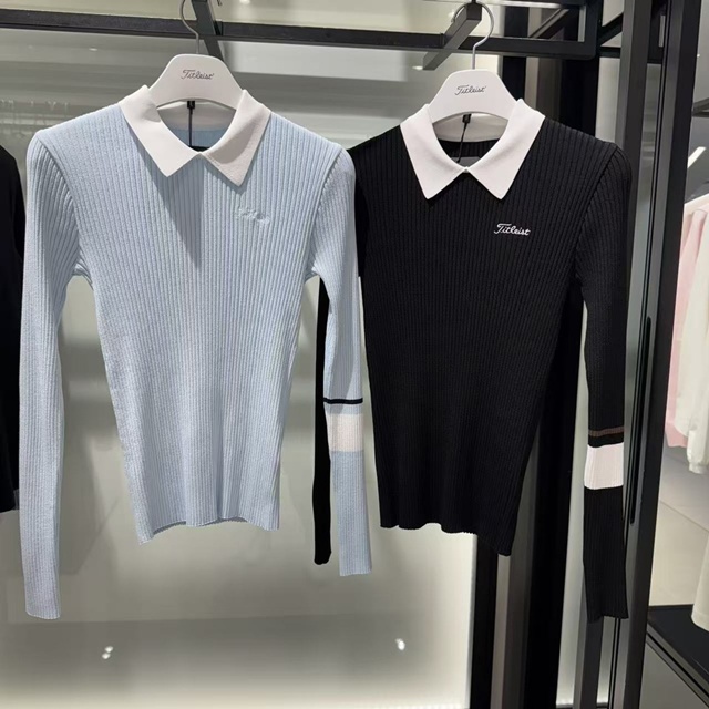 타이틀리스트 여성 긴팔 니트 2칼라