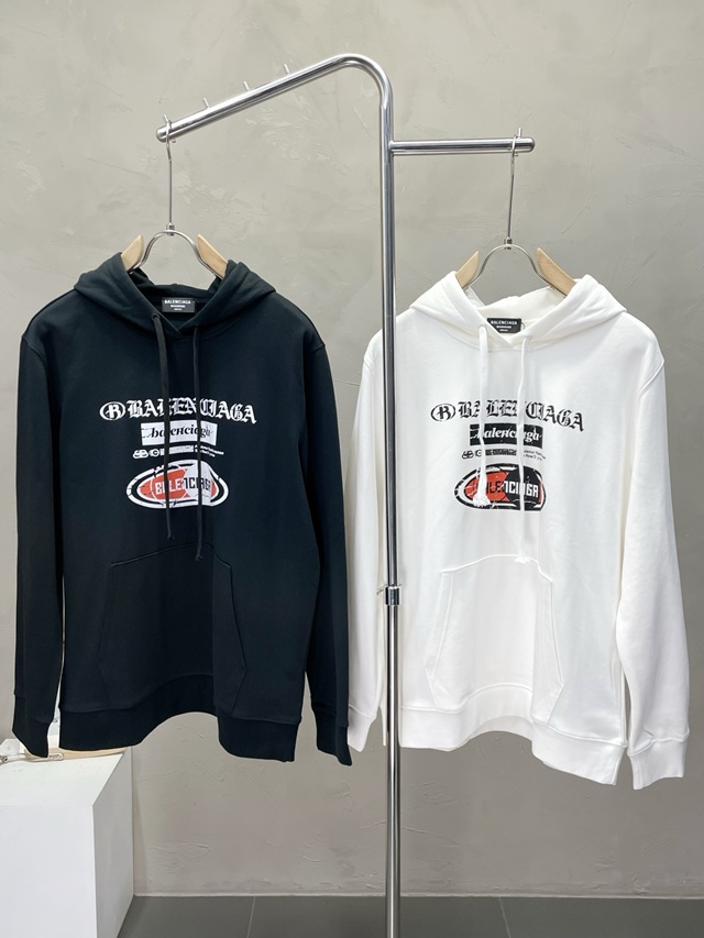 발렌시아가 로고 후드티 후디 2칼라