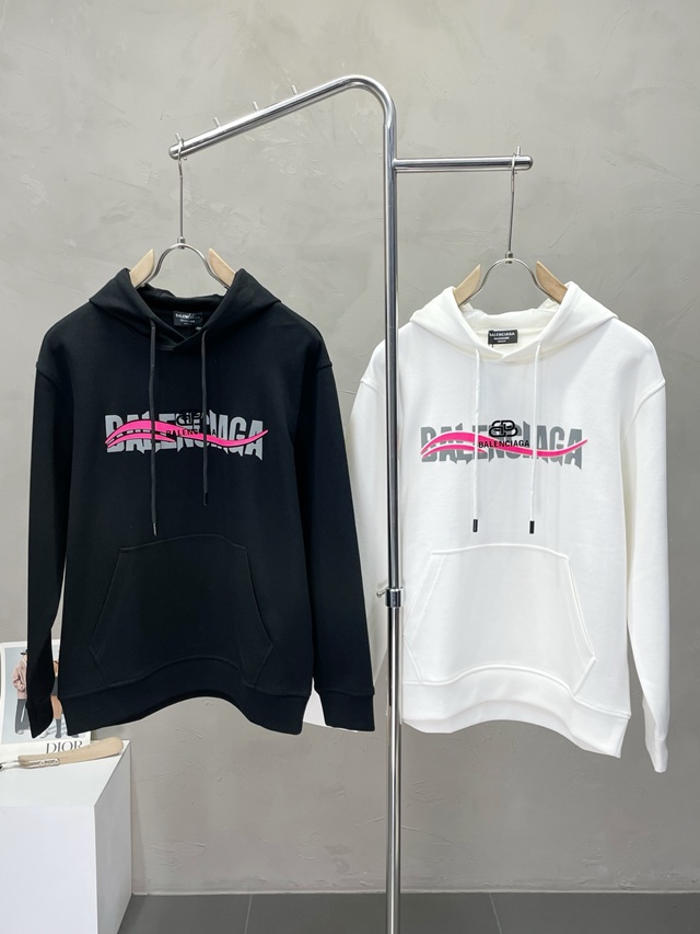 발렌시아가 로고 후드티 후디 2칼라