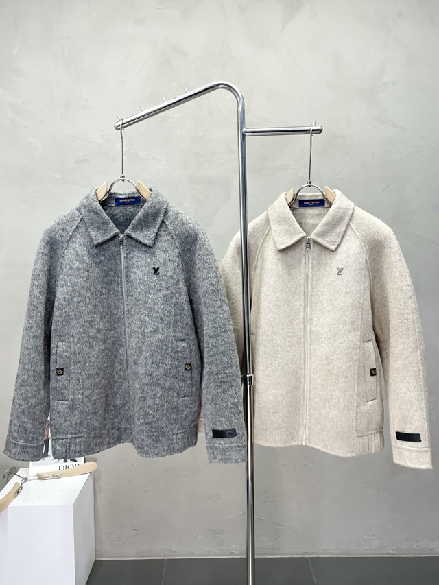 루이비통 모직 집업 코트 2칼라