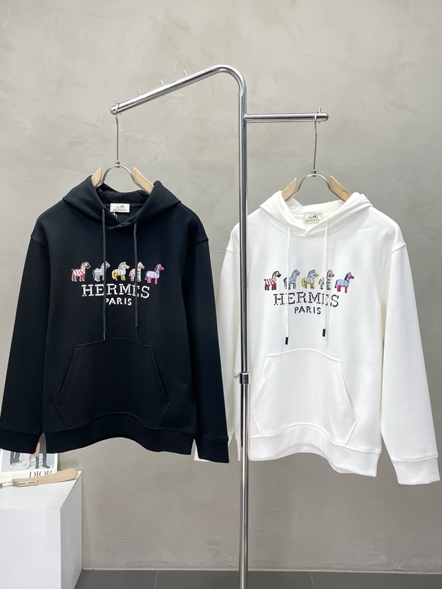 에르메스 로고 후드티 후디 2칼라