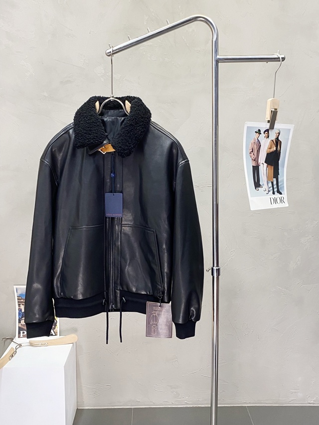 루이비통 시어링퍼 가죽 자켓 재킷