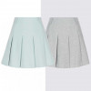 지포어 여성 플리츠 스커트 2칼라