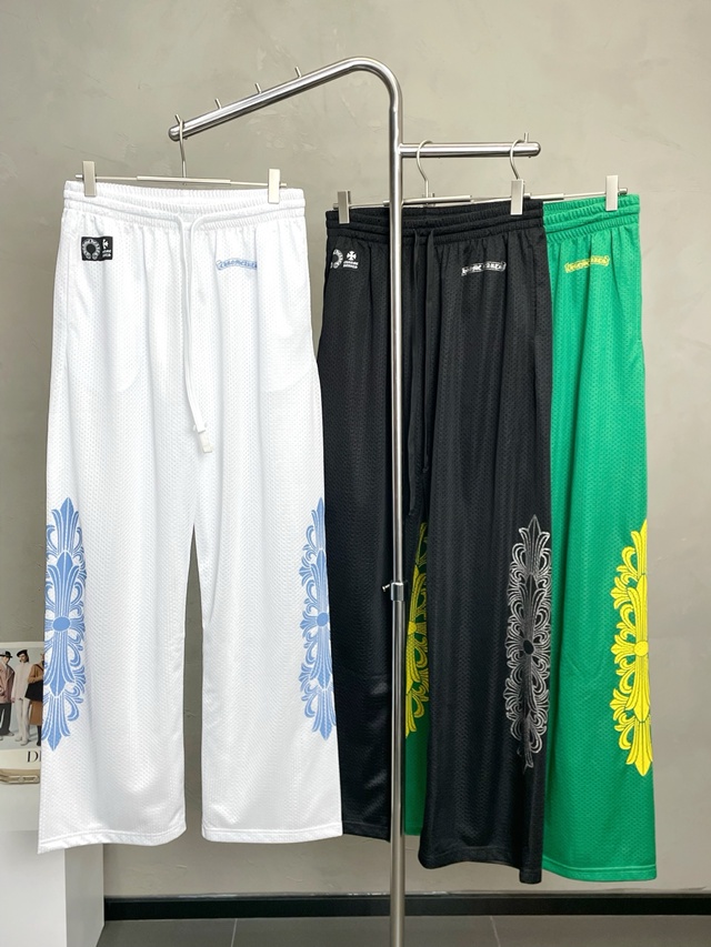 크롬하츠 매쉬 웜업 밴딩 바지 팬츠 3칼라