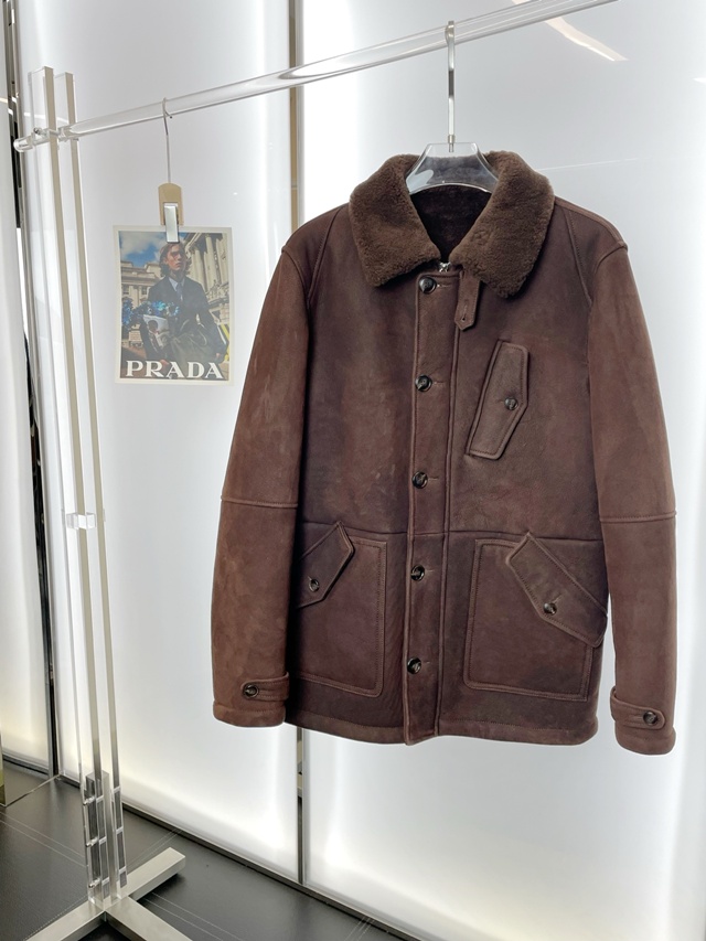 브루넬로 쿠치넬리 스웨이드 가죽 자켓 재킷 무스탕