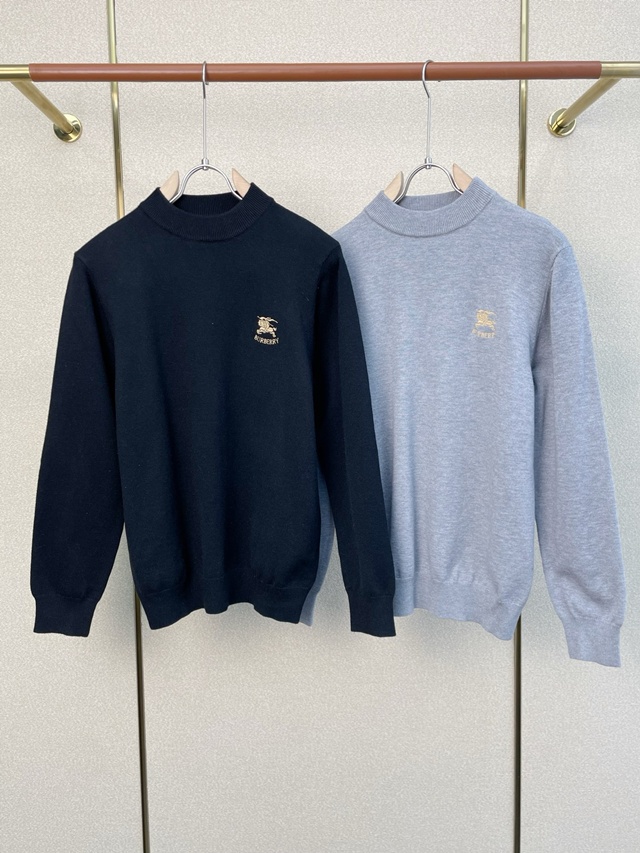 버버리 라운드 크루넥 니트 스웨터 2칼라