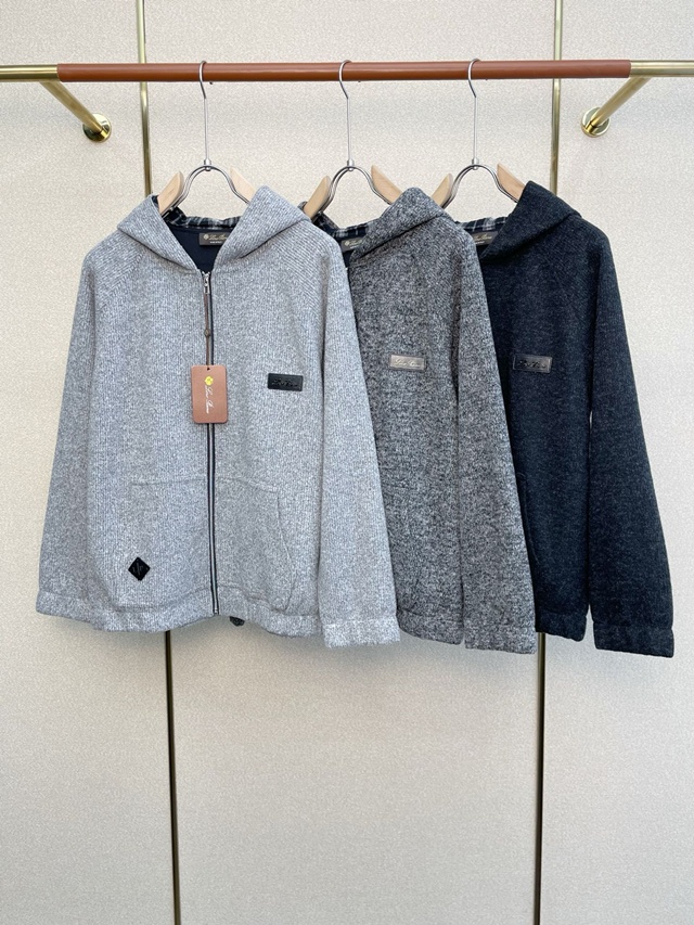 로로피아나 니트 집업 자켓 재킷 3칼라