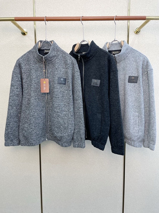 로로피아나 니트 집업 자켓 재킷 3칼라