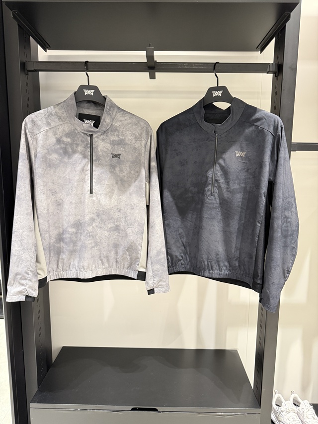 PXG 남성 패턴 아노락 자켓 하프집업 바람막이 2칼라