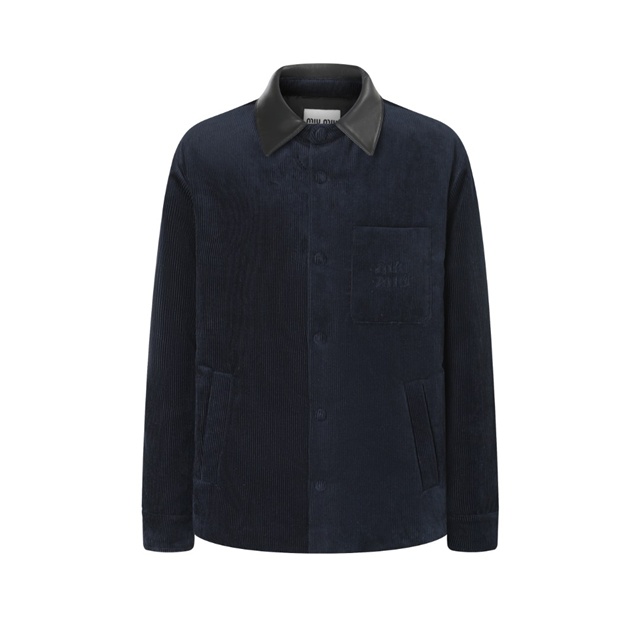 미우미우 코듀로이 블루종 재킷