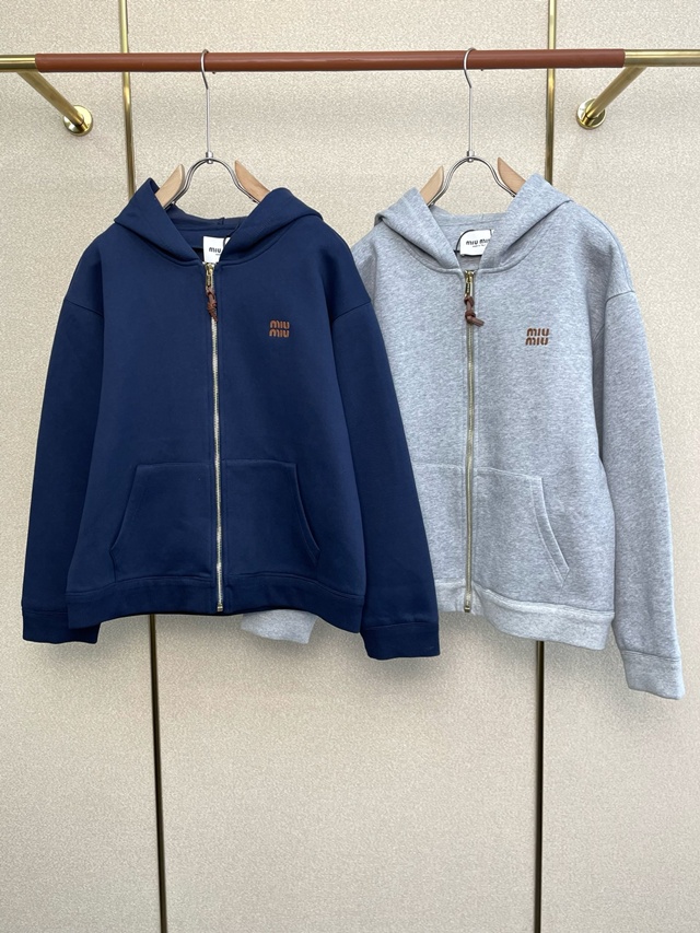 미우미우 후드 집업 자켓 재킷 2칼라