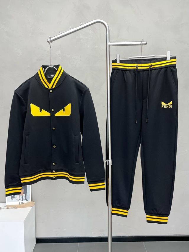 펜디 트레이닝복 져지 트랙탑 + 트랙 조거 팬츠 밴딩 바지 세트