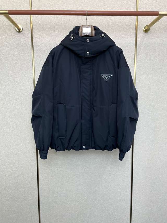 프라다 후드 다운 재킷 패딩 점퍼