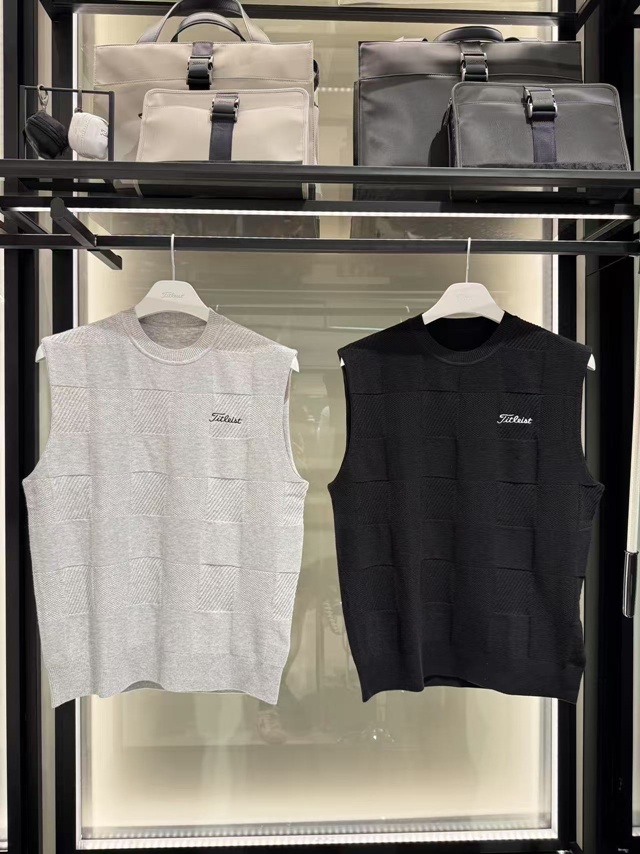 타이틀리스트 남성 베스트 니트 탑 조끼 2칼라
