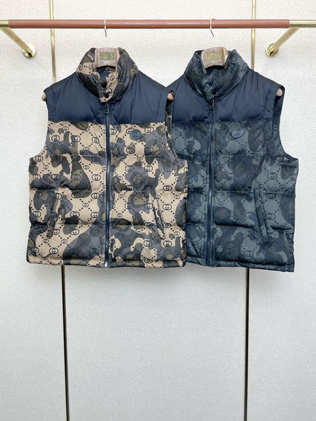 구찌 다운 베스트 패딩 조끼 2칼라