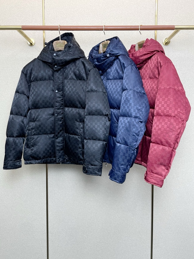 구찌 GG 자카드 후드 다운 재킷 패딩 점퍼 3칼라